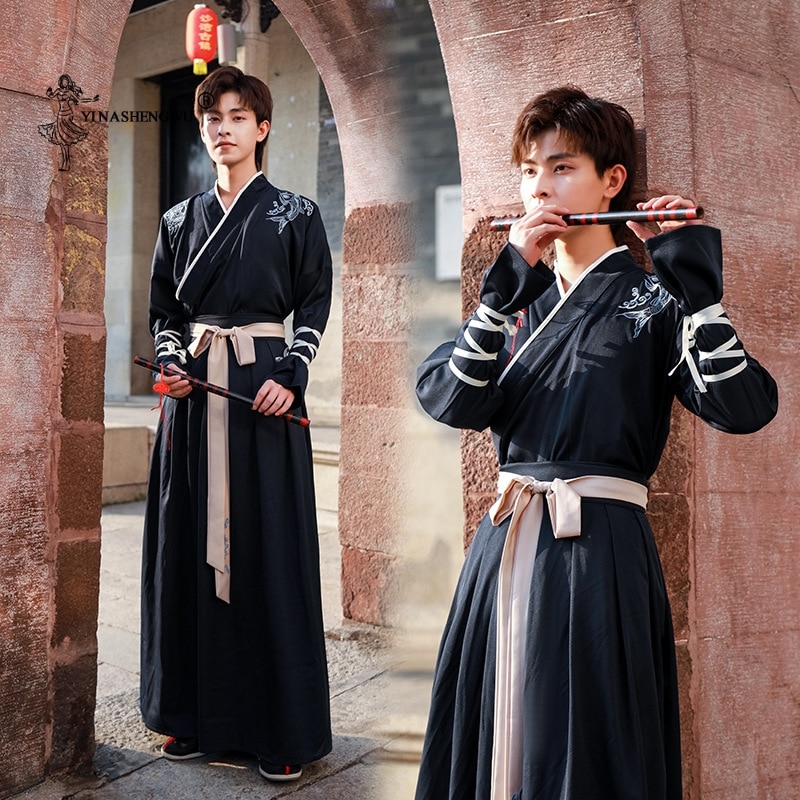 Kimono Japonais Homme - Pyjama Hanfu Style Zen, Grand Taille - Pour Maison, Spa, Méditation