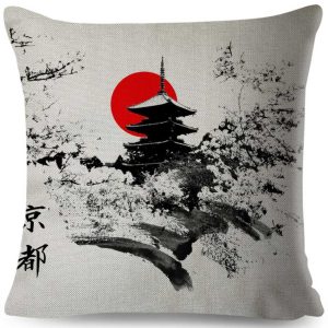 Coussin Motifs Imprime Japonais