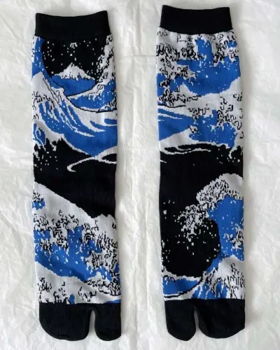 Chaussettes Japonaises en Coton – Vague & Montagne